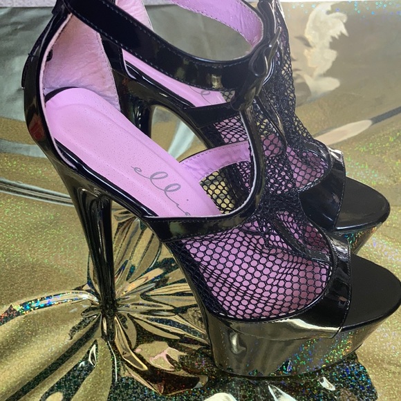 Cais Black Platform Cage Bootie - Picture 3 of 7